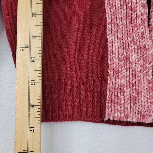 To The Max Wool-Blend Red V-Neck Cardigan Sweater Long Sleeve Size Medium - Picture 8 of 16